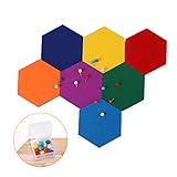Decoración perfecta: la placa de tela de fieltro con diseño hexagonal es adecuada para diferentes escenas, se puede utilizar como decoración o como nota.