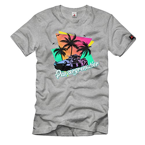 T-shirt retro 80s Char Grenadier Bundeswehr gris coton résistant pour rassemblement Munster S