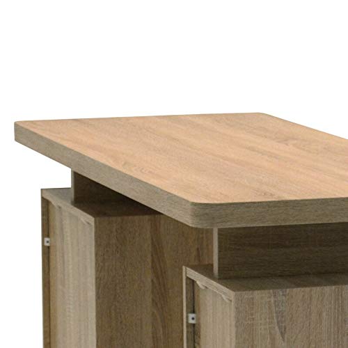 Image of Lakdi The Furniture Co Home and Office Table Made in Particle Board with 3 Drawers, Writing Desk, Satudent Table & Durable & Slylish Unique Design for Office Desk - (121534187 Brown)