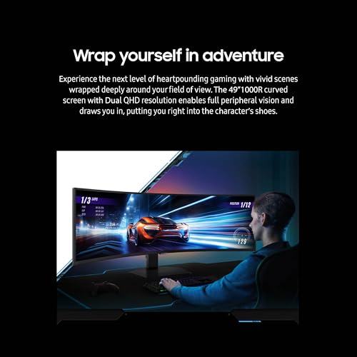 SAMSUNG 49” Odyssey G9 Series DQHD 1000R Curved Gaming Monitor, 1ms(GtG), VESA DisplayHDR 1000, 240Hz, AMD FreeSync Premium Pro, Height Adjustable Stand, Ultrawide Screen, LS49CG954ENXZA, 2024 - Image 5