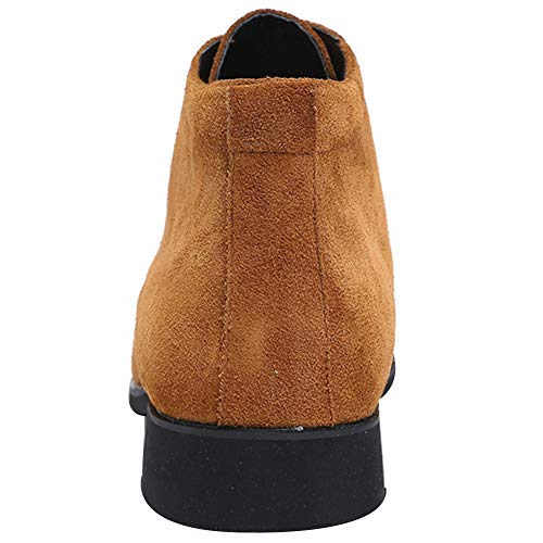 Image of rismart Men's Suede Chukka Boots Plain Toe Lace Up Oxfords Business Casual Shoes