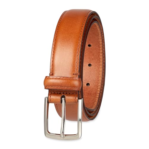 Haggar Men's Casual Everyday Leather Belt for Dress Pants, Jeans, Khakis - Classic, Business Casual, Stretch