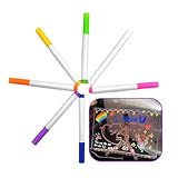 Furrbudie Lot de 7 Feutres Effaçables pour Tableau LED – Surligneurs Effaçables, Stylo...