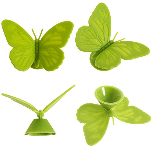 Outus 20 Pieces Butterfly Wine Glass Markers, Silicone Wine Charms for Stem Glass, 3D Magnetic Drink Markers, Multicolored Drink Identifiers Tags for Cups for Valentine's Day Birthday Bar Parties