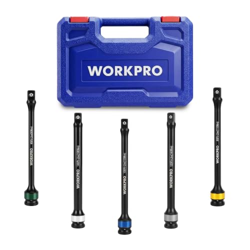 WORKPRO 5-Piece 1/2 Drive Torque Stick Set with Storage Case