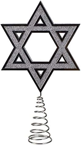 9-Inch Plastic Silver Hanukkah Tree Topper