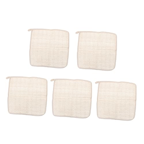 Toalla de ducha de lino y algodón WOONEKY, pack de 5 piezas para limpieza profunda corporal