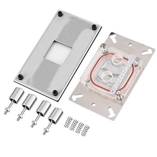 Bloque de Refrigeración por Agua para PC, Bloque de Agua para CPU de Computadora, Base de Cobre de 0.3 Mm con Microcanal, para CPU AM2 / AM2 + / AM3 / AM3 + / AM4 / FM2 +, Disipación de Calor Rápida Y
