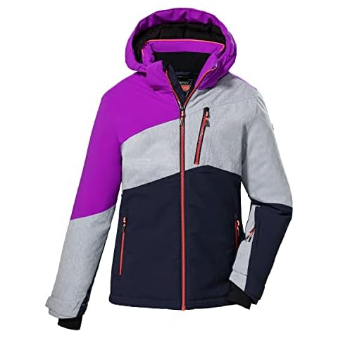 Killtec Mädchen Ksw 166 Grls Jckt Skijacke Funktionsjacke mit abzippbarer Kapuze und Schneefang Cover