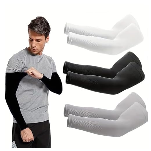 3 Pairs Cooling Arm Sleeves | Breathable Elastic Quick-Dry Fabric, Ideal for Summer for Sports And Cycling