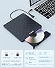 ORIGBELIE External CD DVD Drive for Laptop, USB 3.0 Type-C Ultra Slim 13mm DVD Player Portable CD DVD +/-RW Drive CD Burner Reader Writer Recorder for Desktop PC Windows 11/10/8/7 Linux Mac OS (Black)
