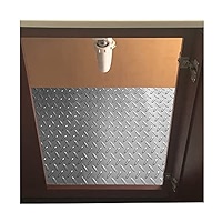 RESILIA Tapis Sous évier De Qualité Supérieure - Grande Taille Universelle - À Découper Pour S'adapter Aux Armoires, étagères Et Tiroirs, Surface En Plastique épais - 61 X 121,9 Cm - Gris Ardoise