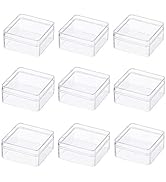 BENECREAT 10 Pack High Transparency 2.36x2.36x1.18 Plastic Bead Storage Containers for Earplugs, ...