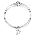 BORUO 925 Sterling Silver Cubic Zirconia A-Z Initial Letters Alphabet Dangling charms Pendant (Letter-D)