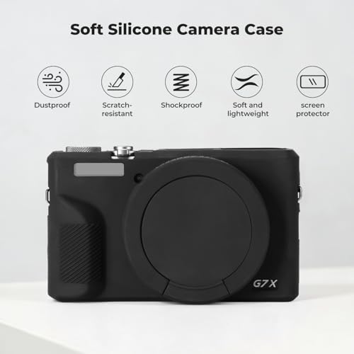 Funda de silicona para cámara compatible con Canon Powershot G7X Mark III miniatura 3