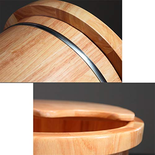 Barril de baño para pies de roble con cubierta miniatura 5