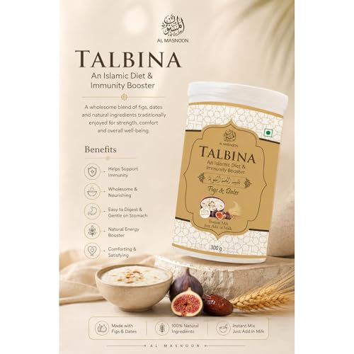 Image of AL MASNOON Talbina Figs & Dates /A Sunnah & Healthy Instant Mix Talbina 300g (pack of 1)