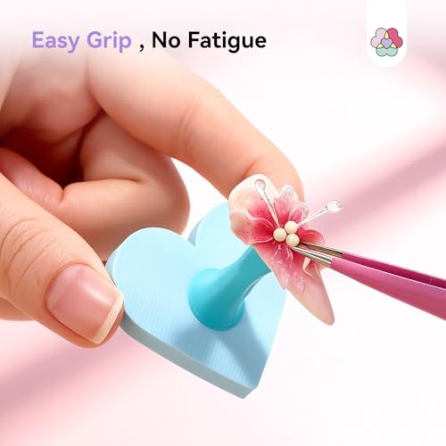 Image of SAVILAND Nail Stand for Press Ons: Cat Eye Magnetic for Nail 3 Set Strong Magnetic Nail Holder for Painting Nails Acrylic Nail Stand 200 Double-Sided Tapes Fake Nail Holder for Practice False Nail DIY