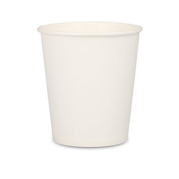 e kysa basics Paper Disposable Tea/Coffee Cups, Set of 100 pcs, 250 ml - White