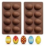 EchoDone Egg Shape Soap Mold Non Stick Silicone Half Egg Mold for Soap Making, Truffles Chocolate, Candy, Jelly, Desserts, Ice Tray Backing Set Cake Mould 2 Packs