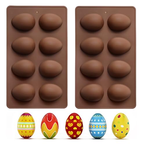 EchoDone Egg Shape Soap Mold Non Stick Silicone Half Egg Mold for Soap Making, Truffles Chocolate, Candy, Jelly, Desserts, Ice Tray Backing Set Cake Mould 2 Packs by EchoDone - Used condition - US$8.67
