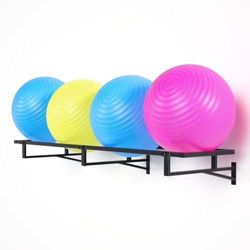 Lhysn Yoga Ball Holder,Extra Large Wall Rack for Gym Garage Wall Storage,Suitable for Stability...
