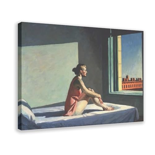 Toile Morning Sun Edward Hopper cadre suspendu bois finitions premium 30x45