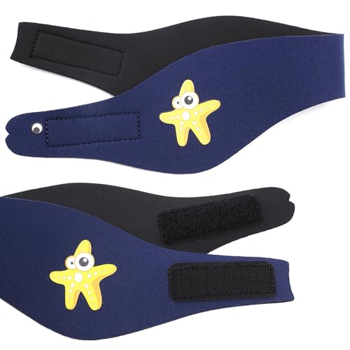 Diadema de Natación Impermeable, Banda de Cabeza Ajustable y Antideslizante con Protección para Orejas, Diseño de Animales para Niños de 5 meses - 4 años, en Piscinas, Lagos y Playas