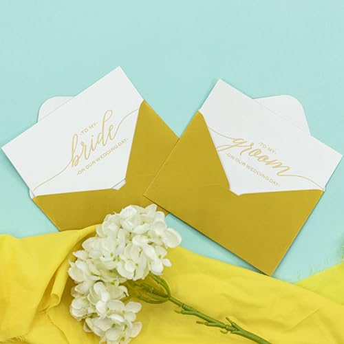 Image of Confetti! Set of 2 Wedding Card to Your Bride and /or Groom on Your (Our) Wedding Day - Love Note to Future Husband or Wife Card Keepsake Love Note Before I Do (Card For Bride & Groom)