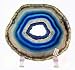 Agate Slices slices range from 3" to 4-1/2" across and from 1/8" to 3/16" thick.