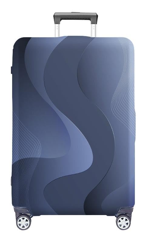 vrt Secure Suitcase Protector Stretchable Suitcase Sleeve with Handle Access Elastic Luggage Protector Cover Invisible Zipper for Travel Protective Luggage Wrap Easy Fit (Blue, Large)-picture-12