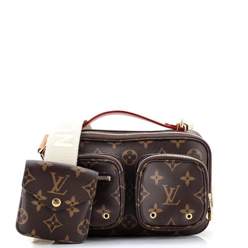 Louis Vuitton Monogram Canvas Utility Crossbody Bag Brown