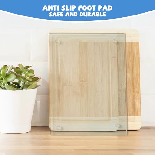 Tabla de cortar rectangular de vidrio templado 12x8 pulgadas miniatura 7