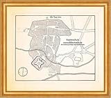  Kunstdruck Die Stadt Lohr LAHR Schwarzwald Amtsstadt Storchenturm Merian 0712 Gerahmt