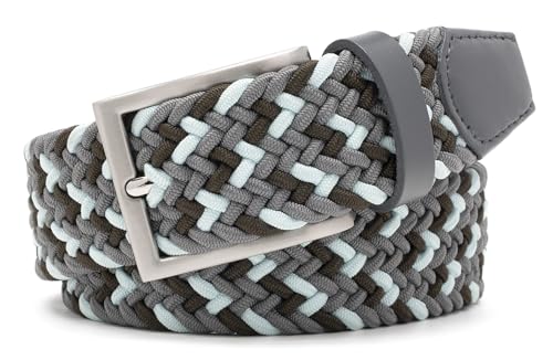 Image of Fabio Valenti Canvas Elastic Fabric Woven Stretch Braided Belts for Men Women Junior with Multicolored /Full Sizes