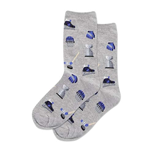 Hotsox Kid's Hockey Crew Socks 1 Pair, Grey Heather, Kid's Large/Extra Large