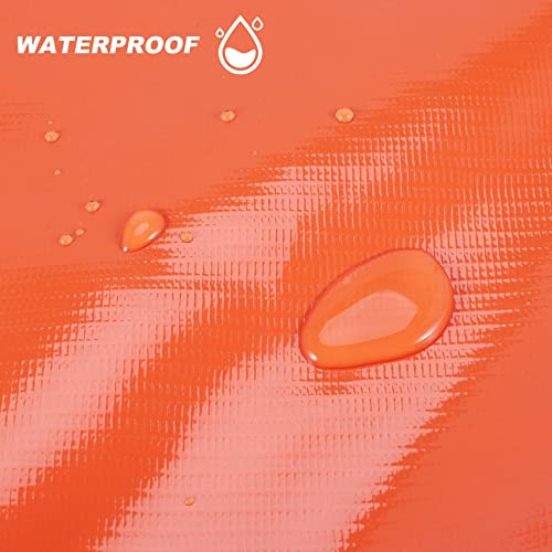 Lrtzizy Plus+ Strong PVC Winch Rope Damper Blanket with Pocket Waterproof Winch Cable Damper Blanket, Orange - Image 2