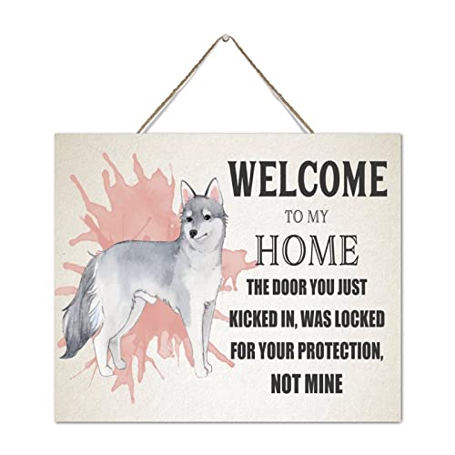 Plaque bois Welcome To My Home rustique de haute qualité durable