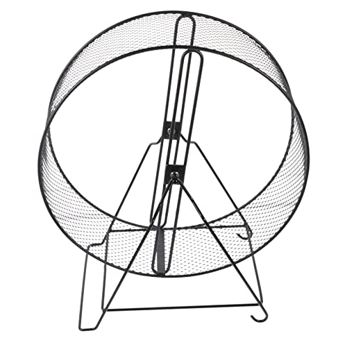ULTECHNOVO Chinchilla-Rad Haustier-Hamster-Laufrad Hamsterspielzeug für Hamsterkäfig-Spinner Kleintiere Laufräder für Zwergartige Syrische Rennmäuse Mäuse Oder Andere Kleintiere (Schwarz) Cover