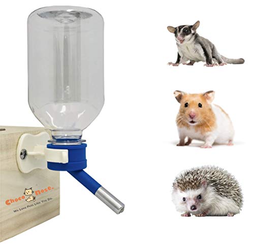 Choco Nose Patented Mini No-Drip Water Bottle/Feeder For Hamsters/Hedgehogs/Gliders/Rats/Mice And Other Small Pets And Animals - For Cages, Crates Or Wall Mount. 10.2 Oz. Nozzle 10Mm, Blue (C125) #TOP6