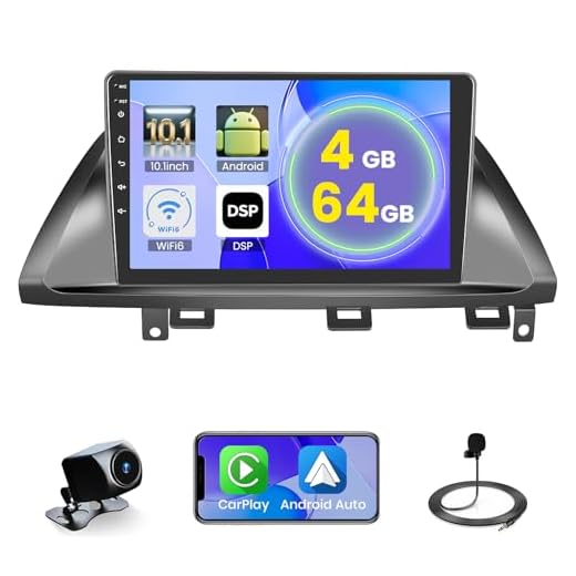 [4+64G] Hikity for Honda Odyssey 2005-2010 Android Car Stereo, 10 Inch Touchscreen Radio with Carplay/Android Auto GPS Navigation/WiFi/DSP/Bluetooth/FM RDS + AHD Backup Camera
