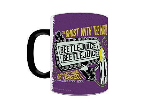 Morphing Mugs Beetlejuice - The Ghost With The Most - One 11 Oz Color Changing Heat Sensitive Ceramic Mug – Image Revealed When Hot Liquid Is Added! #TOP3