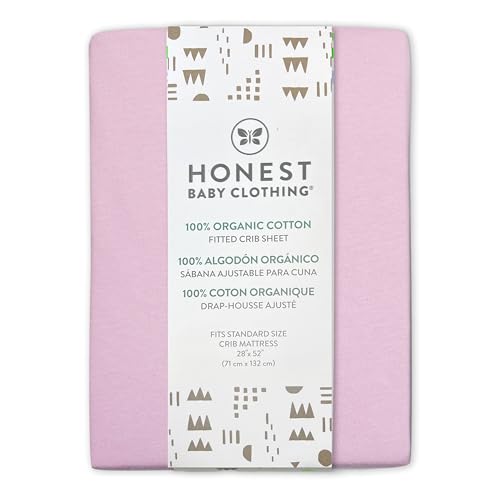 Image of HonestBaby Unisex-Baby Classics Fitted Crib Sheets Set Standard Mattress, 100% Organic Cotton Baby Boys, Girls, Neutral, 1 Pack - Indigo Go, One Size