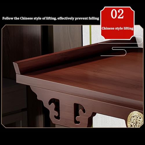 Mesa de altar para meditación y puja con cajón de almacenamiento 3