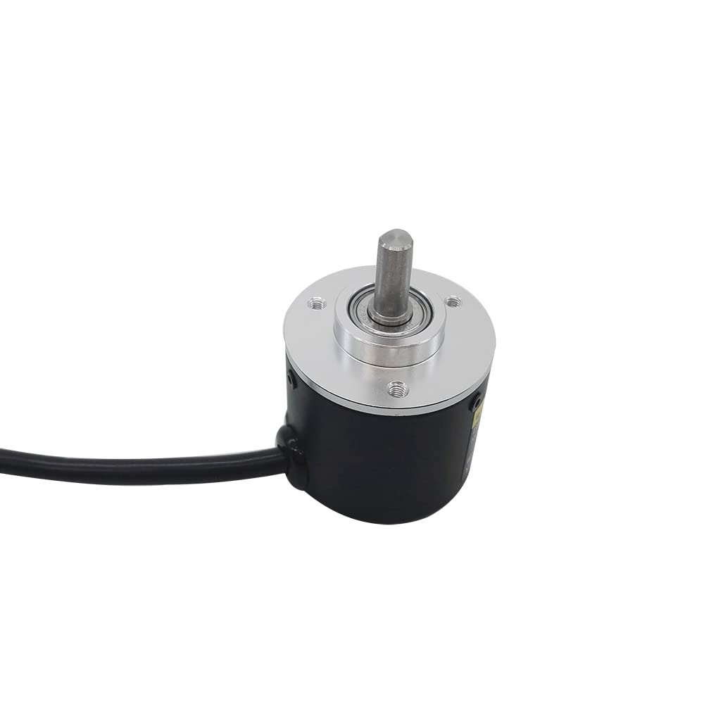 BRT25 Hall Absolute Encoder 4mm Solid Shaft Micro Rotating Magnetic Single Coil for Angle Encoder 25mm Diameter (SSI 5V, 10bit)