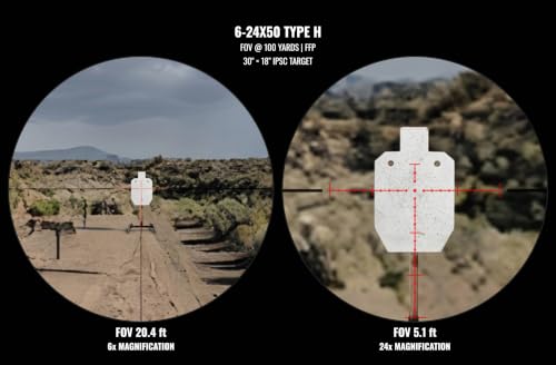 Image of Monstrum G3 6-24x50 First Focal Plane FFP Rifle Scope with Illuminated MOA Reticle and Adjustable Objective