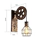 Produktbild Retro Wandleuchte Verstellbare Hubrolle Käfig Wandleuchte Industrielle Schmiedeeisen Wandleuchte für Restaurant Aisle Pub Cafe Bar-Bronze