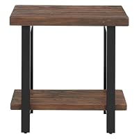 Alaterre Furniture Pomona Solid Wood 2-Tier End Table, Rustic Brown, 27” — image 9