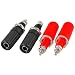 4 Pcs Metal Body 4mm Female Banana Socket 7mm Thread Binding Post Terminals