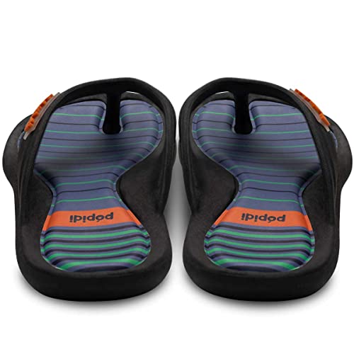 Chinelo Listrado Infantil N° 25 Ao 32 Menino Masculino 12.98 (Preto, br_footwear_size_system, little